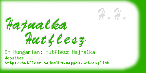 hajnalka hutflesz business card